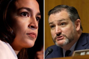 Rep. Alexandria Ocasio-Cortez and Sen. Ted Cruz vowed on Twitter to work together on legislation banning members of Congress who leave office from lobbying. Alex Wong/Alex Wroblewski/Getty Images