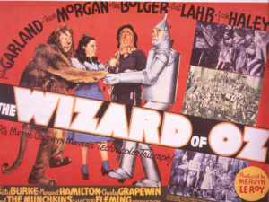 A promotional poster for the 1939 film The Wizard of Oz." Harold Arlen's song "Over the Rainbow" for this film won an Oscar for Best Original Song. CREDIT: Hulton Archive/Getty Images