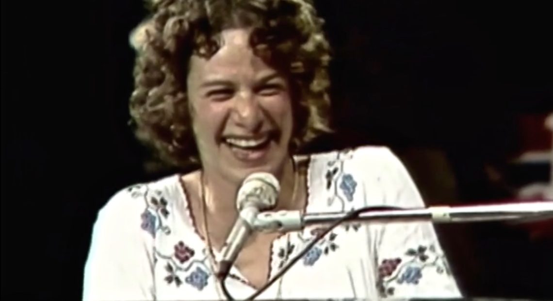 Carole King performing live at the Montreux Jazz Festival in 1973