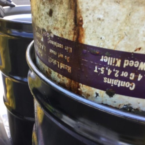 A barrel that once contained either 2,4,5-T or 2,4-D was removed from Wallowa Lake. When combined at high strengths, those chemicals create Agent Orange, an herbicide that was used during the Vietnam War, with devastating consequences.