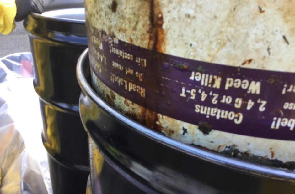 A barrel that once contained either 2,4,5-T or 2,4-D was removed from Wallowa Lake. When combined at high strengths, those chemicals create Agent Orange, an herbicide that was used during the Vietnam War, with devastating consequences.