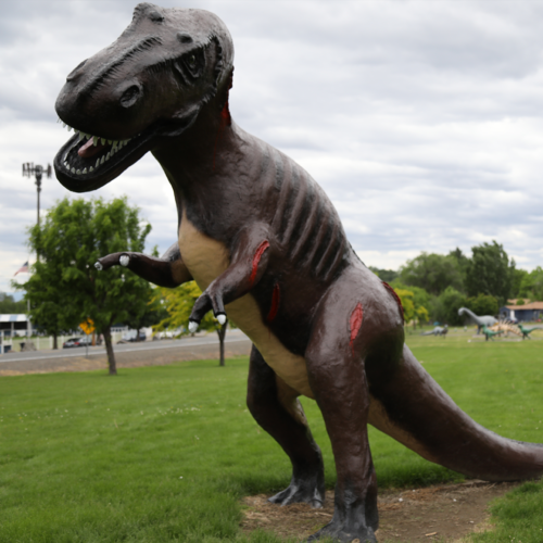 Cement T-Rex in Granger, Washington