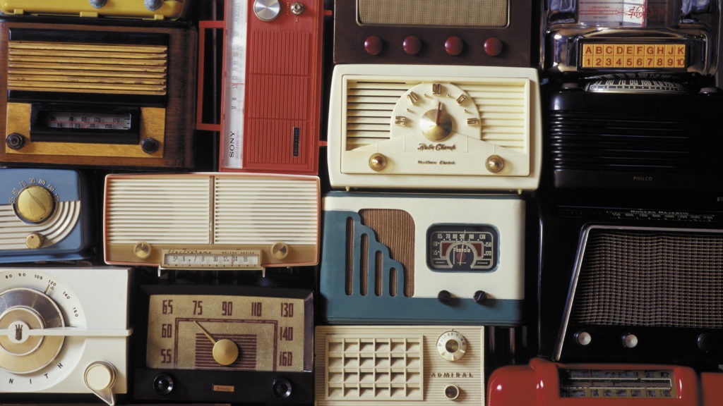 A collection of vintage radios. CREDIT: Greg Huszar/Getty Images/First Light