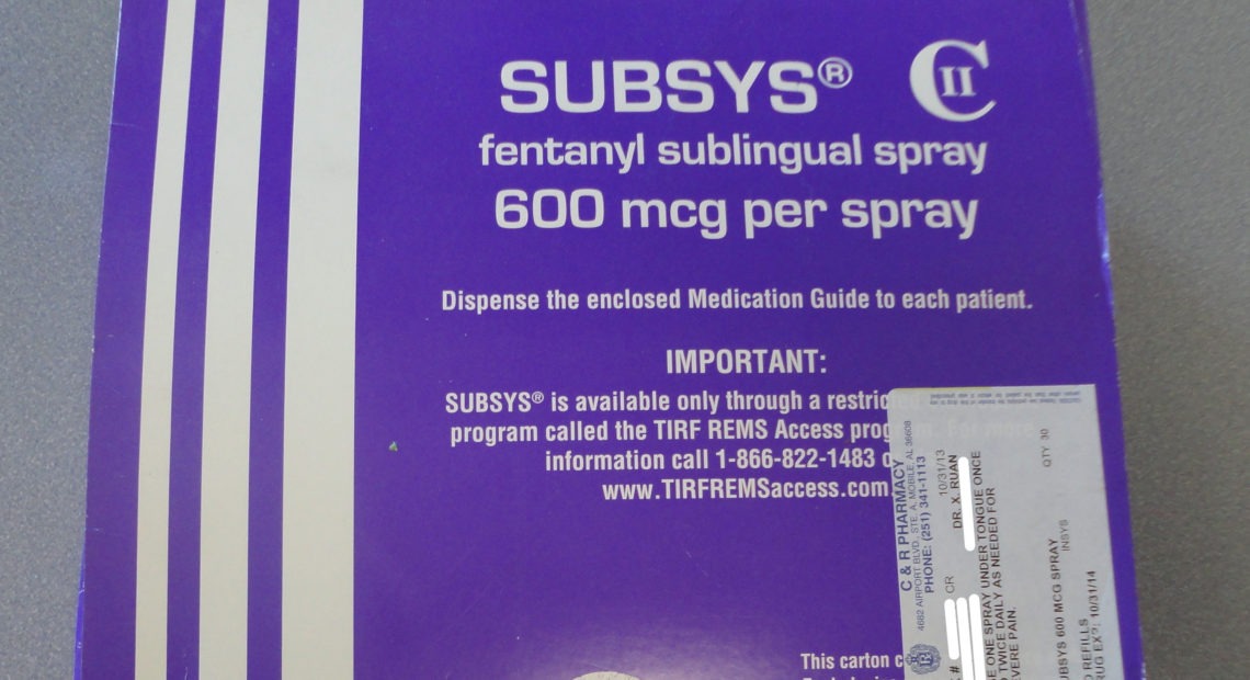 Insys, the maker of fentanyl-based Subsys, agreed to a $225 million settlement with the federal government to resolve criminal and civil investigations of the company's role in the opioid crisis. Reuters