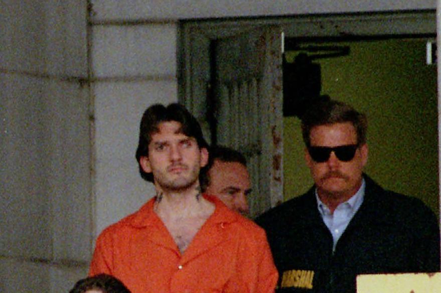 Danny Lewis Lee leaving a federal courthouse in Little Rock, Arkansas, in this May 1999 photo. Lee, a white supremacist from the Spokane, Wash., region, is scheduled to be the first federal inmate executed since 2003 after the Justice Department announced Thursday it would revise its stance on capital punishment. 