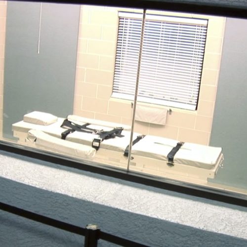 The execution chamber at the Arizona State Prison Complex-Florence is shown in a screen grab from a video provided by the Arizona Department of Corrections on March 4, 2015. Courtesy Arizona DOC-REUTERS