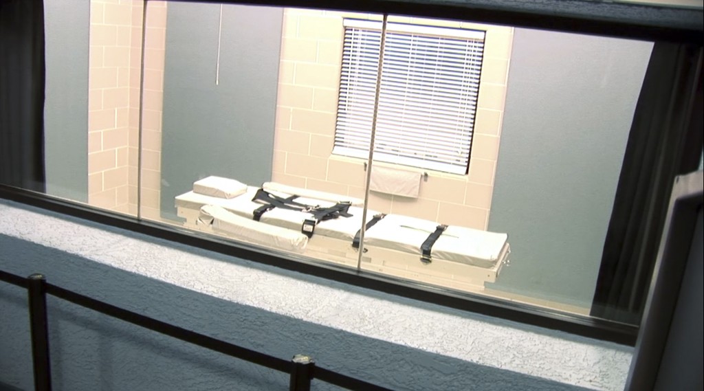 The execution chamber at the Arizona State Prison Complex-Florence is shown in a screen grab from a video provided by the Arizona Department of Corrections on March 4, 2015. Courtesy Arizona DOC-REUTERS