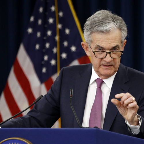 Federal Reserve Board Chairman Jerome Powell has been under pressure from President Trump to cut interest rates. CREDIT: Patrick Semansky/AP