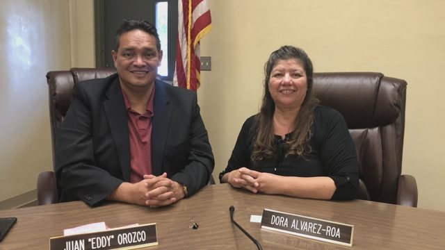 Former Wapato mayor and city administrator Juan Orozco, left, was appointed to the newly created position of city administrator by new mayor Dora Alvarez-Voa, drawing scrutiny and a state investigation. Courtesy KAPP-KVEW