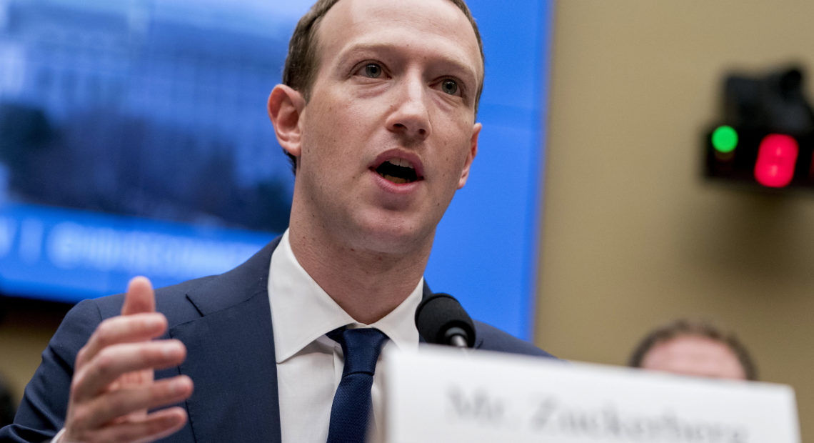 Facebook CEO Mark Zuckerberg testifies before the House Energy and Commerce Committee on April 11, 2018. Andrew Harnik/AP