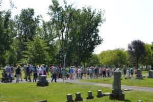  Around 100 people attended the June 1 tour of Mountain View Cemetery in Walla Walla. 
