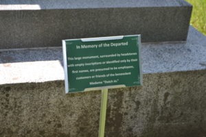 Joanna Lanning has spurred the effort to place signs at markers of interest in Walla Walla’s Mountain View Cemetery. The markers facilitate a self-guided walking tour of the cemetery.