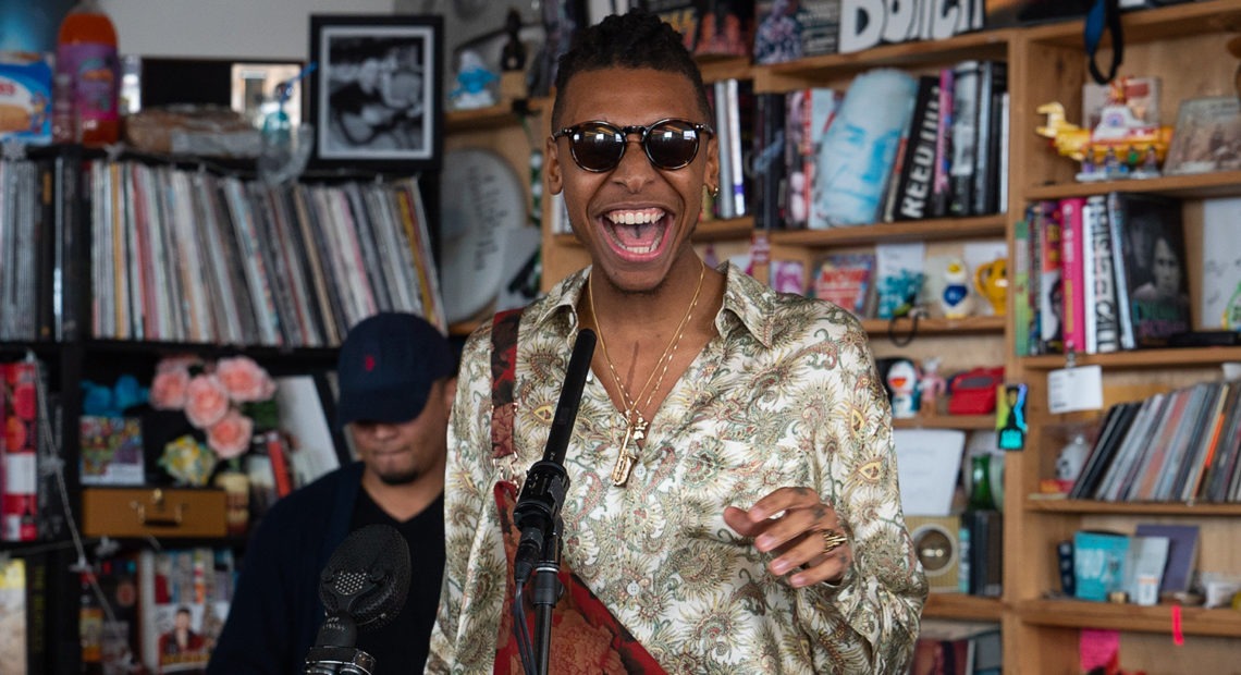 Masego plays a Tiny Desk Concert on Jan. 8, 2019 (Claire Harbage/NPR).