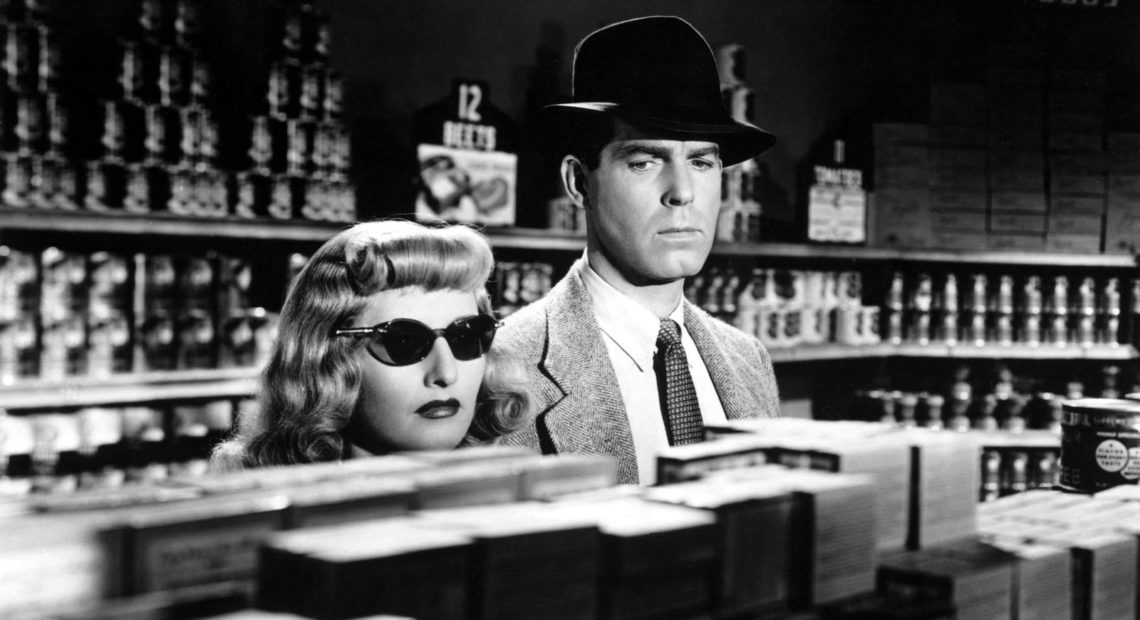 Barbara Stanwyck and Fred MacMurray in a scene from Double Indemnity. CREDIT: Donaldson Collection/Getty Images