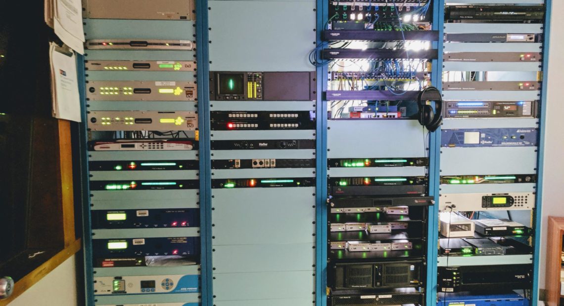 Computers, switches, and broadcast equipment