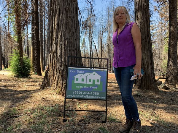 Tammy Waller, a real estate agent in Magalia, Calif., says her livelihood is directly affected by the water crisis following the Camp Fire. CREDIT: Kirk Siegler/NPR