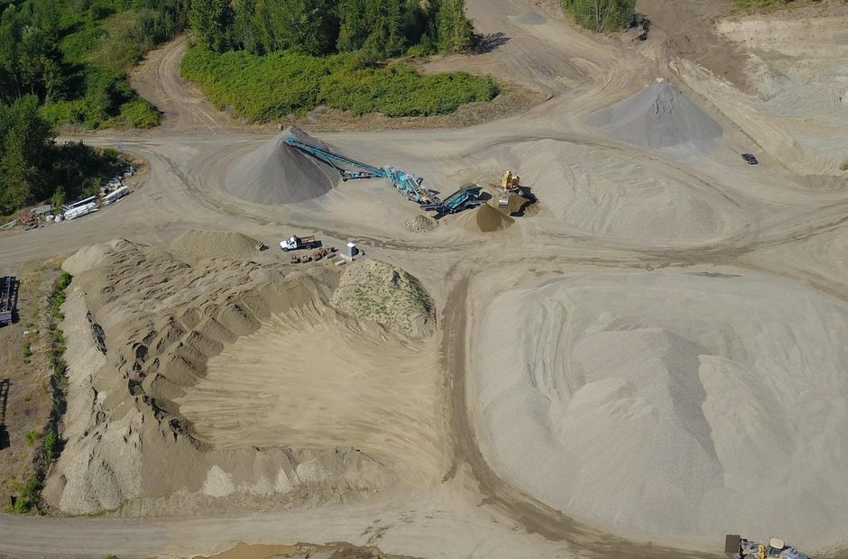 Drone images, taken by a nearby resident, show rock crushing operations at the Zimmerly mine. A 2018 court case found that the mine’s permit did not cover rock crushing operations, and the mine temporarily removed crushing equipment in April 2018. Operations resumed in July, and this image was taken on Aug. 3, 2019.