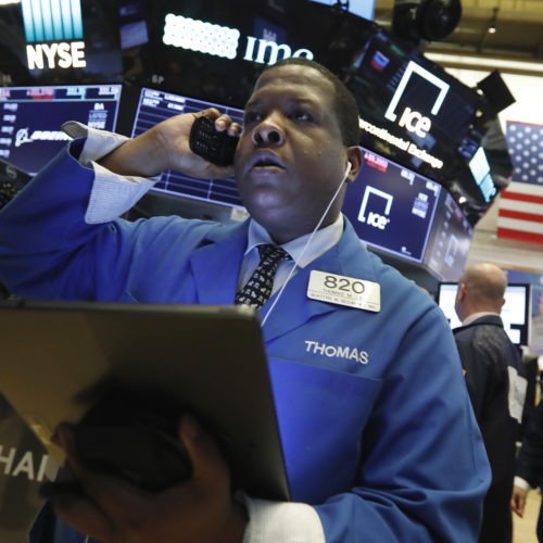 U.S. stocks nosedived Monday as China's currency fell sharply and raised fears that the U.S.-China trade war would keep escalating. CREDIT: Richard Drew/AP