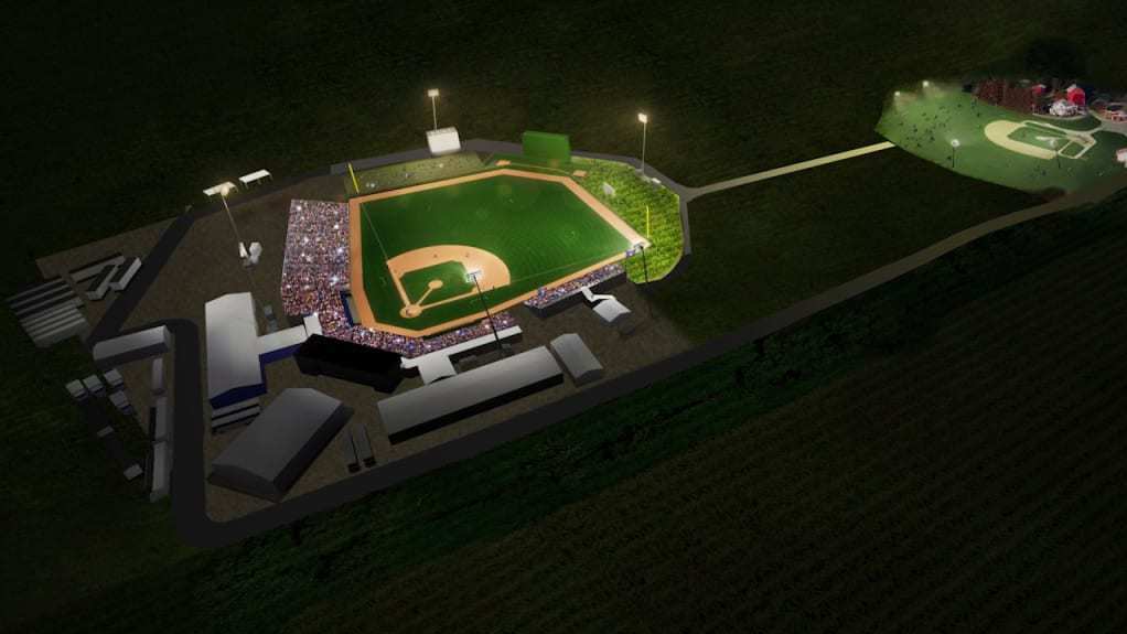 In Iowa, a temporary ballpark will be built to host a game between the New York Yankees and Chicago White Sox next summer. Major League Baseball