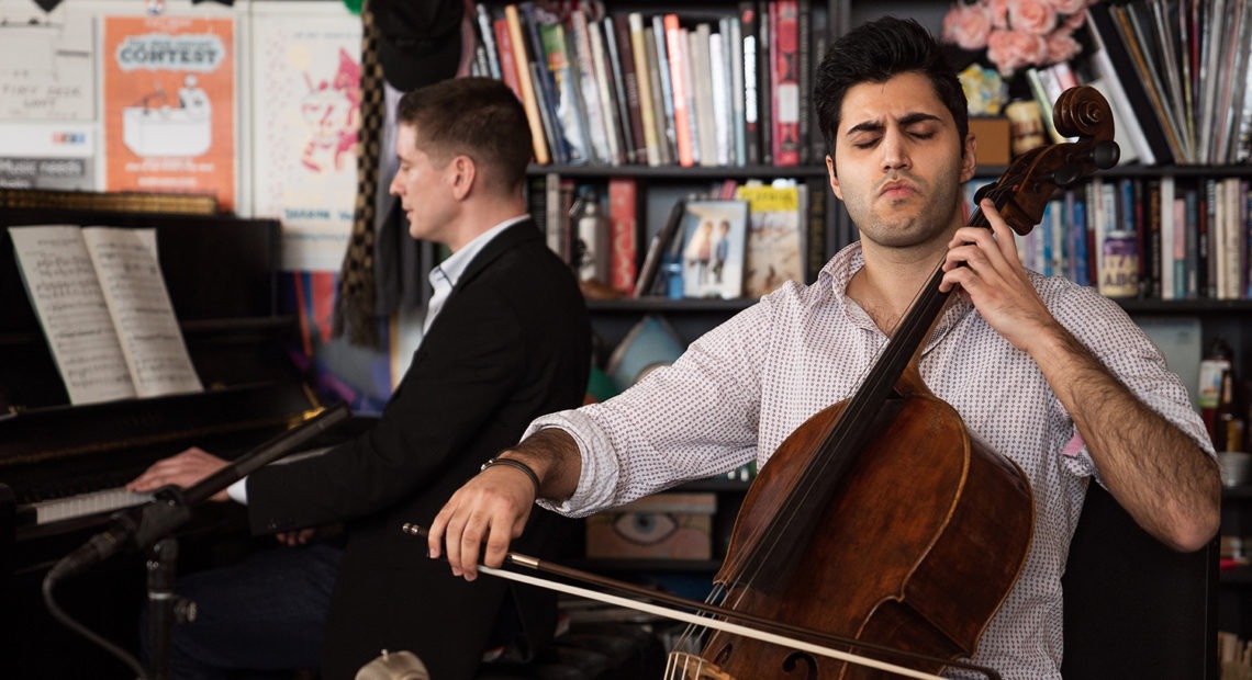 Kian Soltani plays a Tiny Desk Concert on March 8, 2019 (Amr Alfiky/NPR).