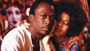 Miles and Betty Davis in color in Miles' New York westside brownstone, 1969