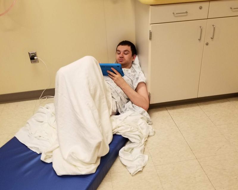 Alan Guinotte, who is severely autistic and mostly non-verbal, ended up stuck in the hospital after his in-home care provider dropped him and his parents said they could no longer care for his complex needs. COURTESY OF CAROLYN GUINOTTE