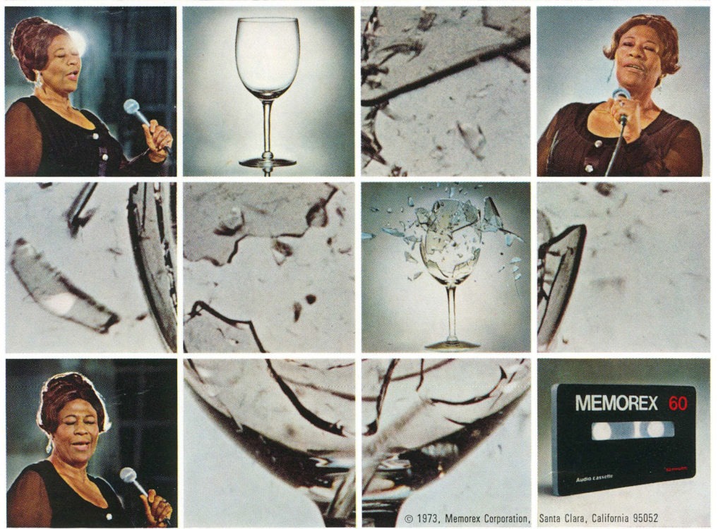 An "Is it Ella or is it Memorex?" ad from 1973. Memorex At 50