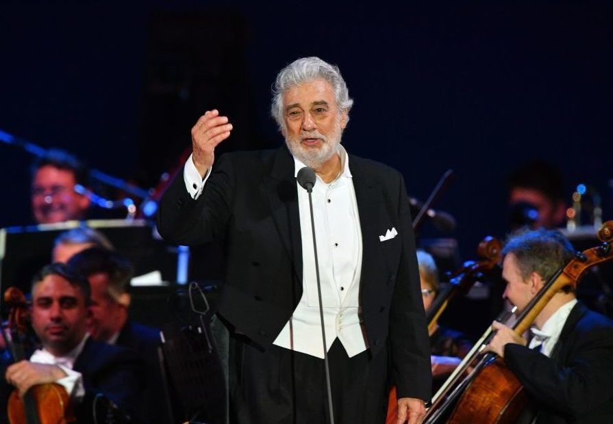 Opera star Plácido Domingo performing in Szeged, Hungary, on Aug. 28. CREDIT: Attila Kisbenedek/AFP/Getty Images