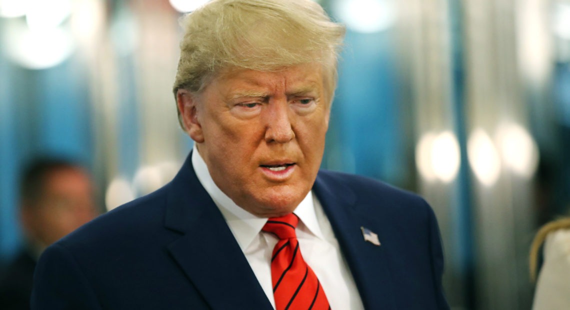 President Trump speaks to the media at the United Nations General Assembly on Tuesday in New York City. Spencer Platt/Getty Images