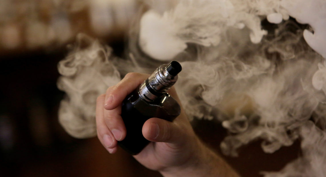 The New York State Department of Health said Thursday that it is looking at vitamin E acetate as a potential cause of severe pulmonary illness cases in the state that have been associated with vaping. CREDIT: Daniel Becerril/Reuters