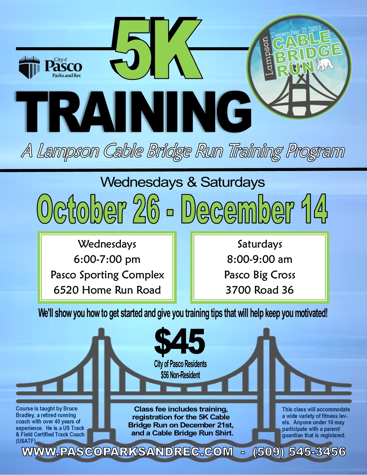 5k Training A Lampson Cable Bridge Run Training Program