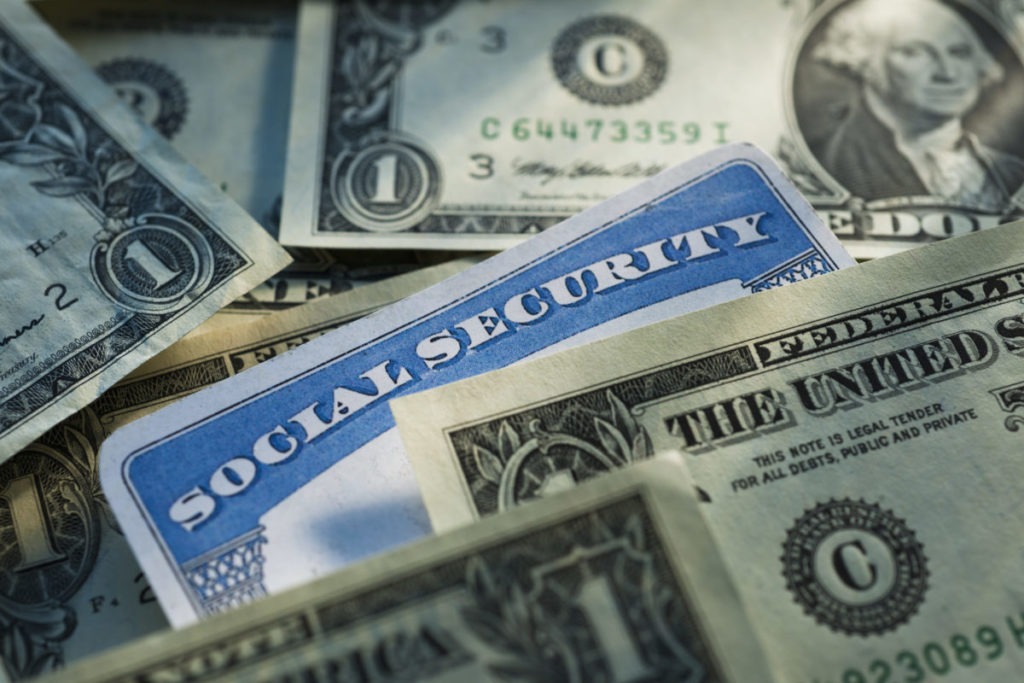 Social security card stock photo