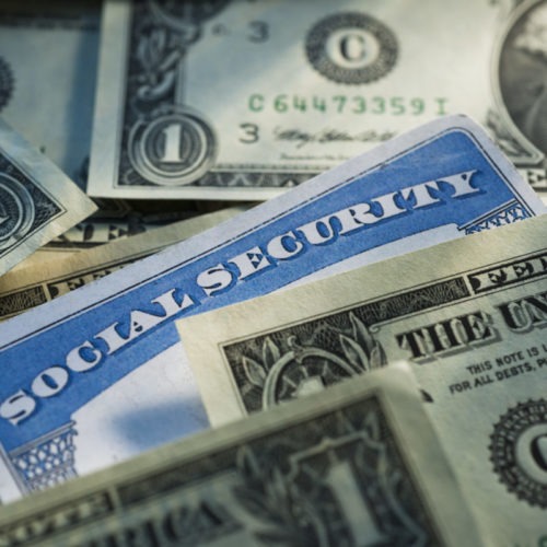 Social security card stock photo