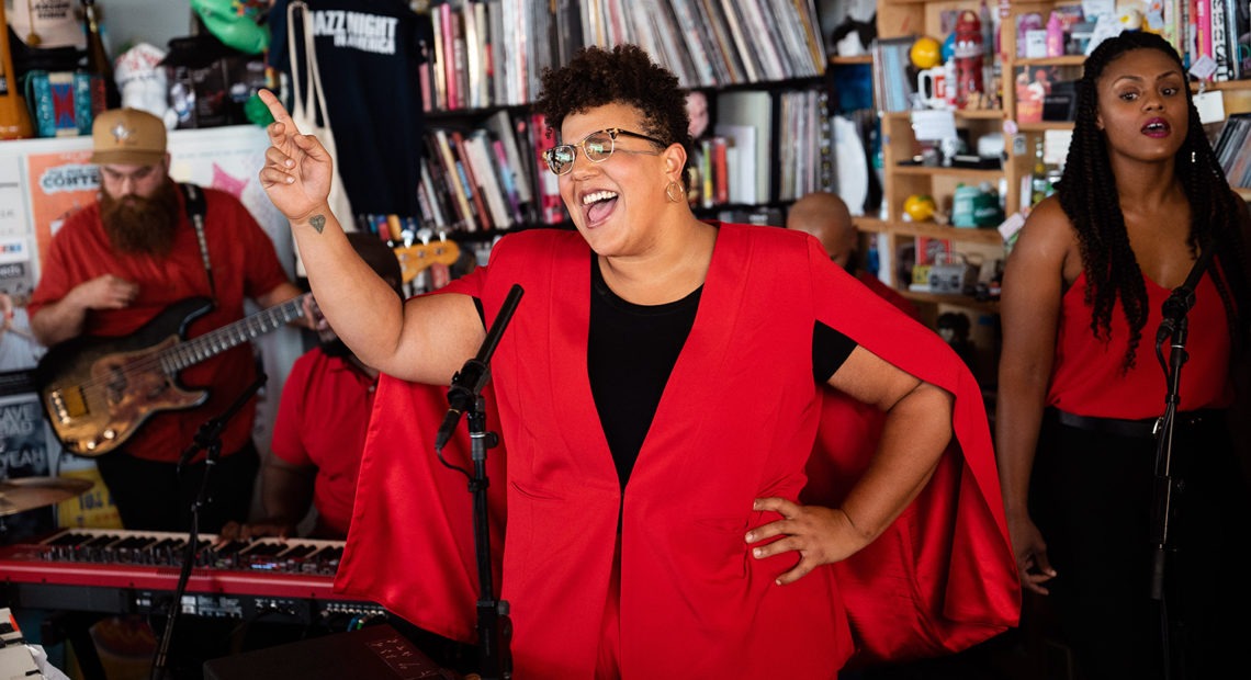 Brittany Howard at NRP's Tiny Desk Concept. Credit: NPR