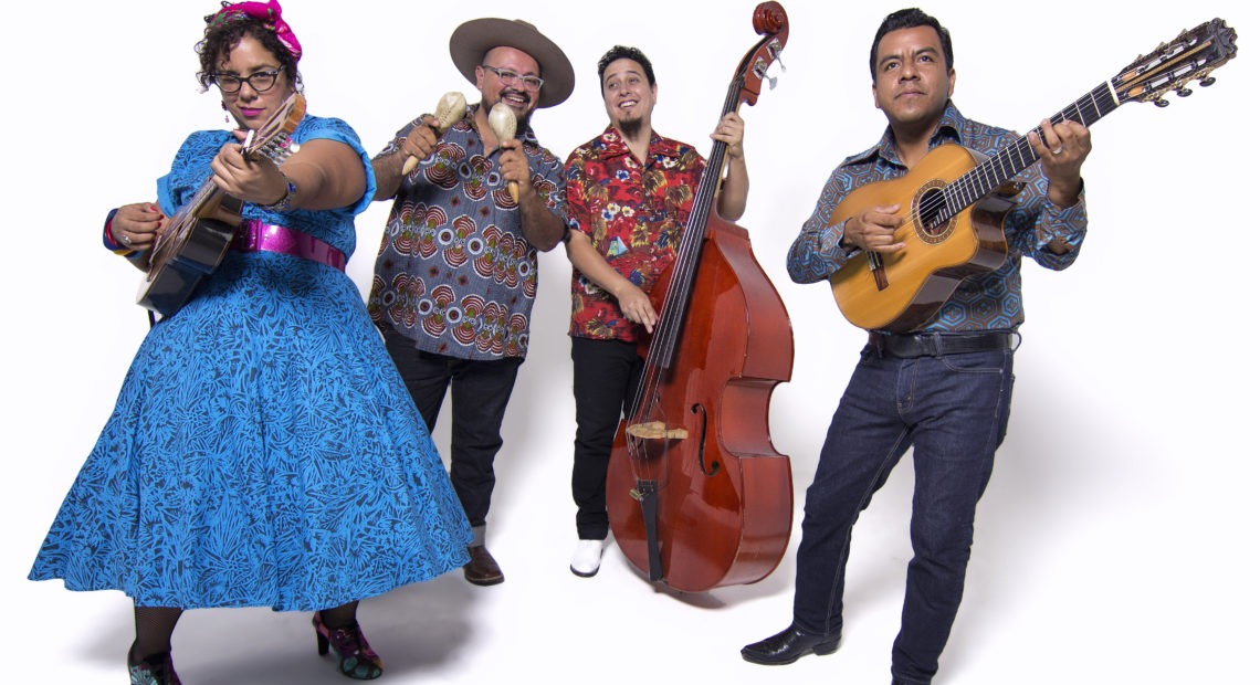 La Santa Cecilia. From left, Marisol "La Marisoul" Hernandez, Miguel "Oso" Ramirez, Alex Bendaña, Jose "Pepe" Carlos. Humberto Howard/Courtesy of the artist