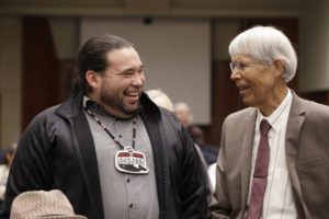 Makah Tribal Council Member Patrick DePoe and Marine Mammal Commission Commissioner Michael F. Tillman