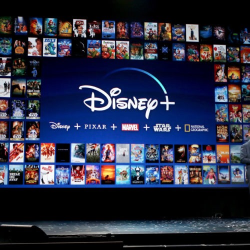 The Walt Disney Company exhibited details of its Disney+ streaming service at a Disney expo in August. The service goes live Nov. 12, 2019. CREDIT: Jesse Grant/Getty Images for Disney