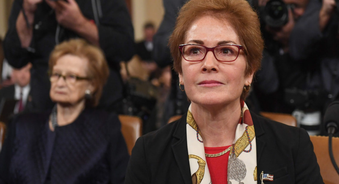 Former U.S. Ambassador to Ukraine Marie Yovanovitch before testifying to the House Intelligence Committee on Capitol Hill on Friday, Nov. 15, 2019. CREDIT: Chip Somodevilla/Getty Images