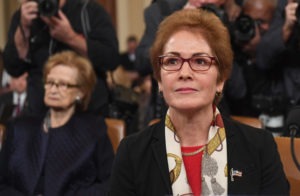 Former U.S. Ambassador to Ukraine Marie Yovanovitch before testifying to the House Intelligence Committee on Capitol Hill on Friday, Nov. 15, 2019. CREDIT: Chip Somodevilla/Getty Images