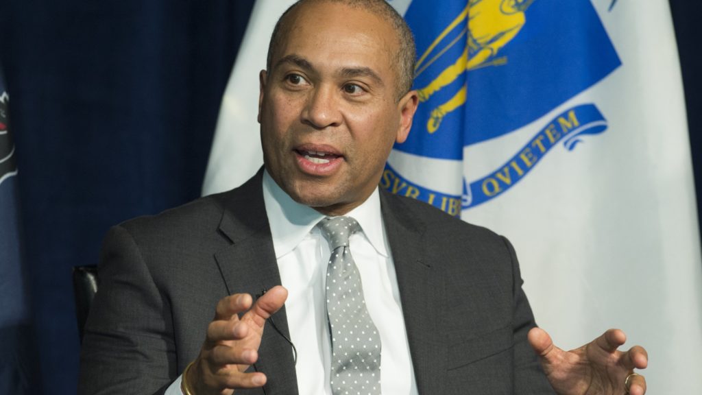 Former Massachusetts Gov. Deval Patrick has announced that he is entering the 2020 Democratic presidential primary race, just ahead of the Friday deadline to file for the New Hampshire primary. CREDIT: Saul Loeb/AFP via Getty Images