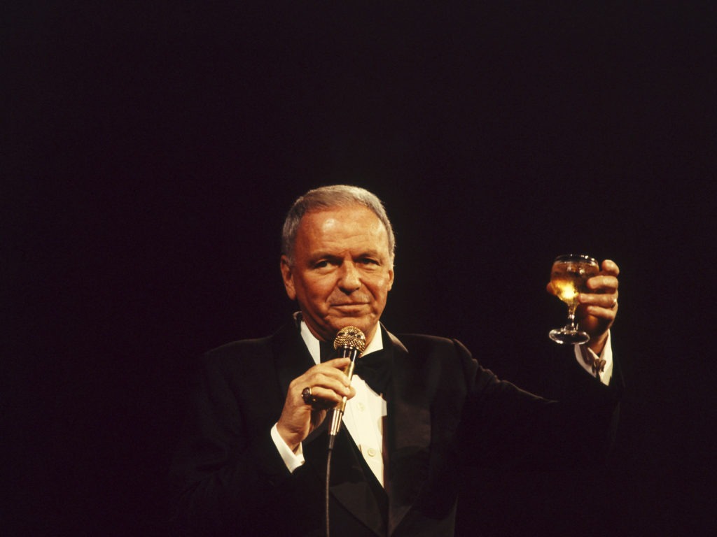 Frank Sinatra onstage in the 1970s. Though the star was ambivalent at best about the song's message, "My Way" became emblematic of this era of his career.