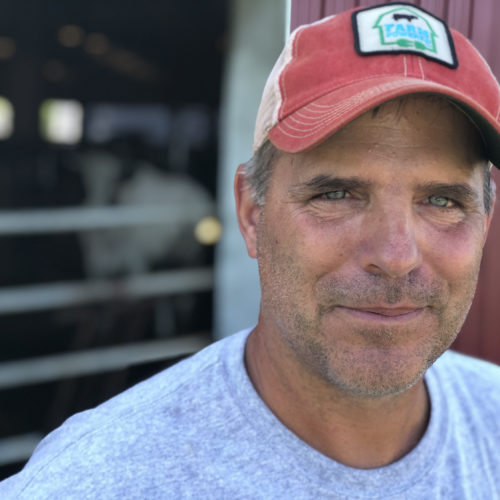 Peter Melnik, a fourth-generation dairy farmer, owns Bar-Way Farm, Inc. in Deerfield, Mass. He has an anaerobic digester on his farm that converts food waste into renewable energy. CREDIT: Allison Aubrey/NPR