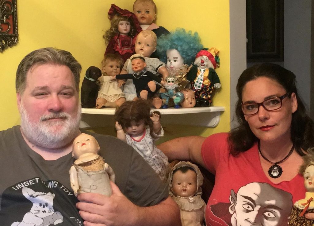 Brian Jillson and Sara Derrickson co-founded Unsettling Toy Removal and Rehoming in Portland. CREDIT: UnsettlingToys