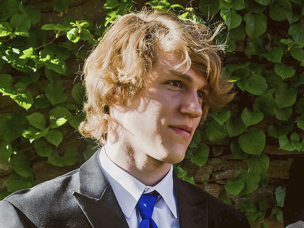 University of North Carolina, Charlotte student Riley Howell was hailed by police as a hero for tackling a gunman who opened fire in a classroom in April. CREDIT: Matthew Westmoreland/AP
