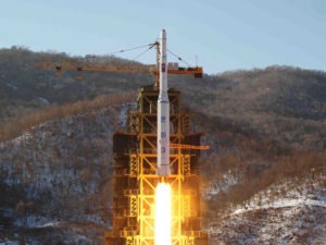 North Korea's Unha-3 rocket lifts off from the Sohae launchpad in 2012.