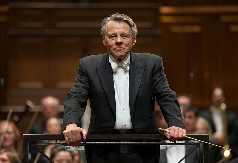 Mariss Jansons at his final concert with the Royal Concertgebouw Orchestra in Amsterdam in 2015. CREDIT: Michel Porro/Getty Images