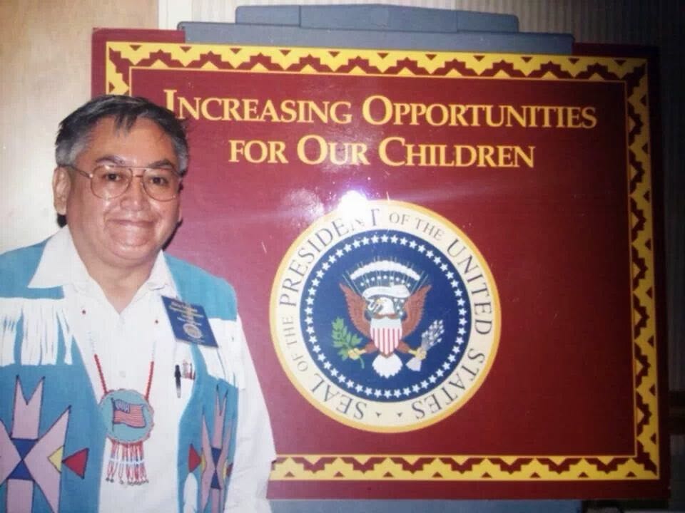  In the 1990s, Alvin Shuster became chair of the National Congress of American Indians’ education subcommittee. He pushed the Clinton administration to issue an executive order to make the education of Native Americans a national priority. Courtesy of Alvin Shuster