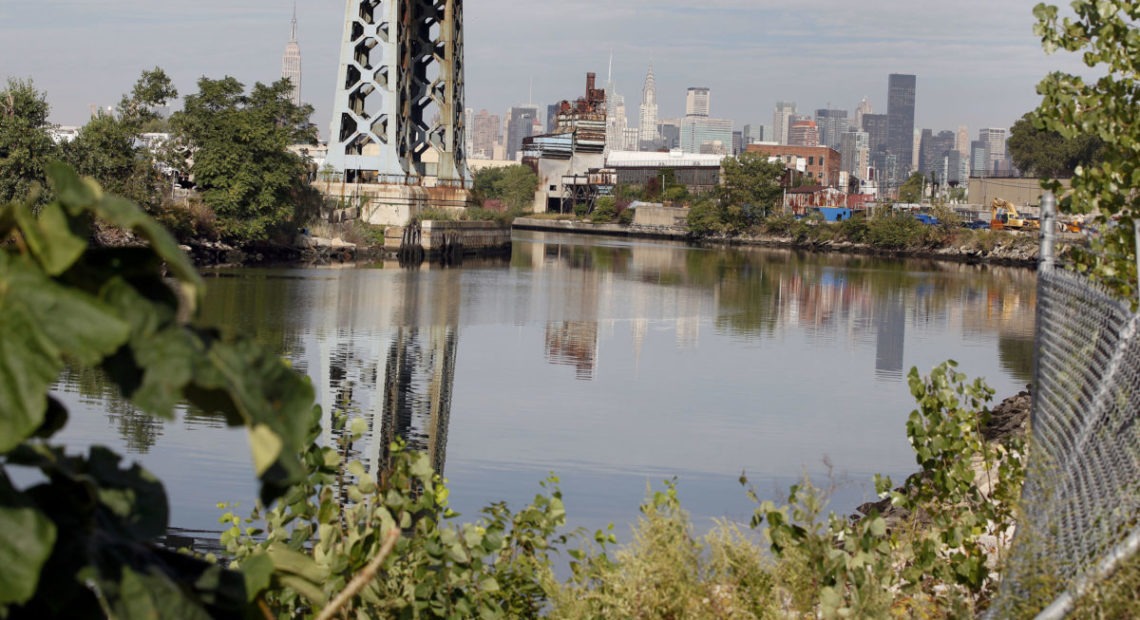 The Newtown Creek is seen in the Queens Borough of New York. Newtown Creek is a waterway approximately 3.5 miles long between the boroughs of Brooklyn and Queens. The Superfund designation will allow the Environmental Protection Agency to go after the polluters of the waterway forcing them to pay an estimated $500 million for the cleanup. CREDIT: Shannon Stapleton/Reuters