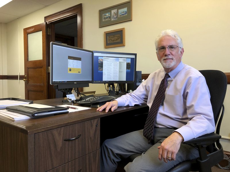 Idaho Administrative Rules Coordinator Dennis Stevenson in his office in Boise. A power struggle between the Republican-dominated Idaho House and Senate has had big ramifications for Stevenson, who for three decades has toiled in an agency most people didn't know existed. CREDIT: Keith Ridler/AP