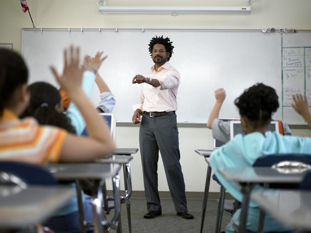 Men make more money in women-dominated fields, such as teaching. CREDIT: Getty Images/File